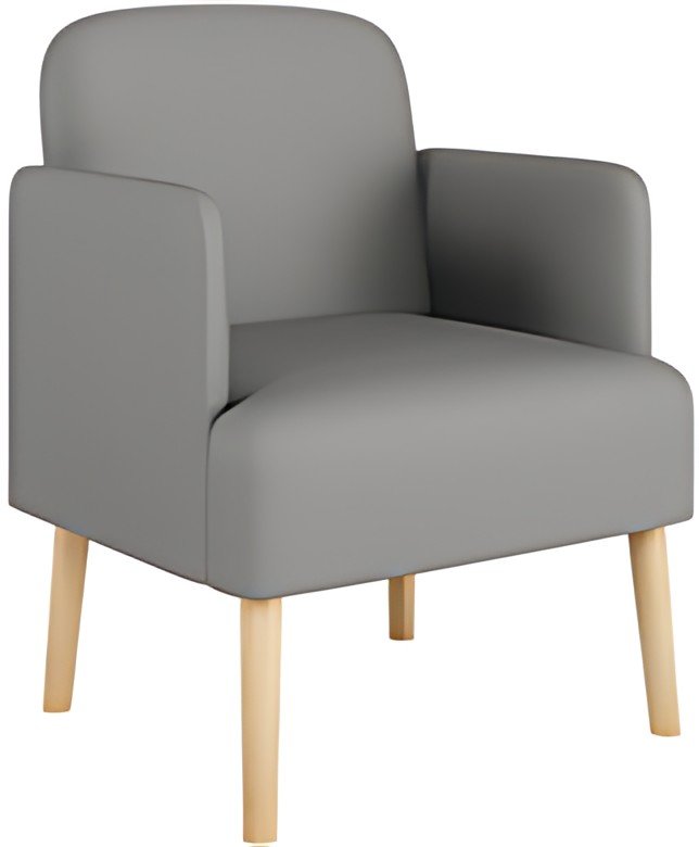 PAPERFLOW Fauteuil visiteur Brooks, simili cuir, gris