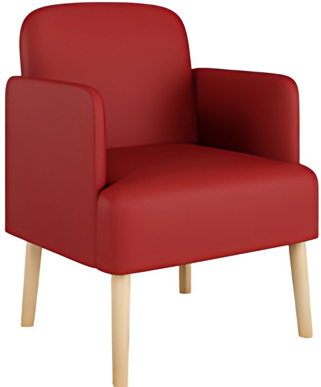 PAPERFLOW Fauteuil visiteur Brooks, simili cuir, rouge