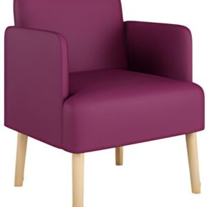 PAPERFLOW Fauteuil visiteur Brooks, simili cuir, lilas