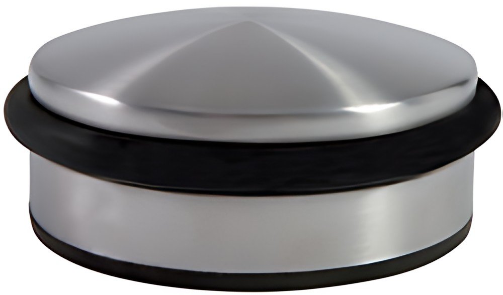 ALBA Butoir de porte, en acier, diamètre: 102 mm, argent