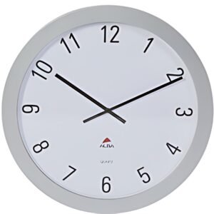ALBA Horloge murale "HORGIANT", montre à quartz, gris métal