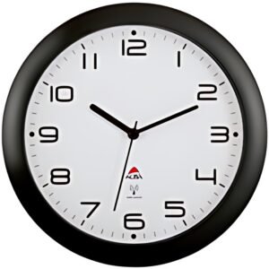 ALBA Horloge murale radiopilotée "HORNEWRC N", noir