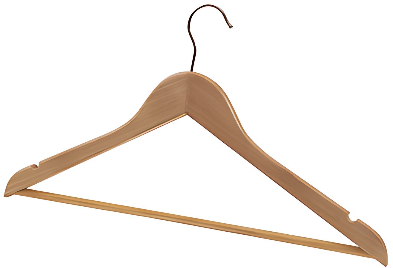 ALBA Cintre en bois, avec barre, set de 25