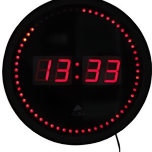 ALBA Horloge murale "HORLED", à quartz, en plastique, noir