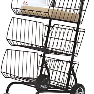 ALBA Chariot pour transport du courrier, en métal, noir