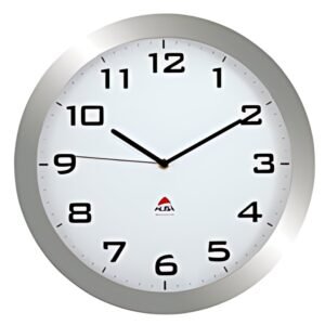 ALBA Horloge murale "HORISSIMO", montre à quartz, argent