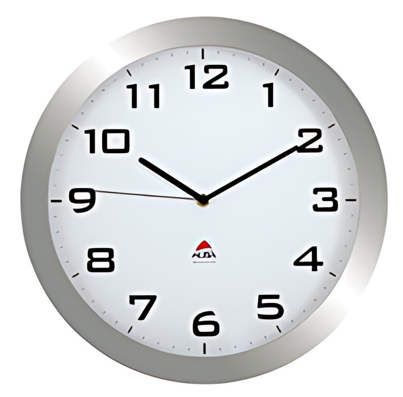 ALBA Horloge murale "HORISSIMO", montre à quartz, argent