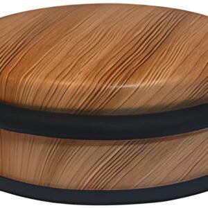 ALBA Butoir de porte, en acier, diamètre: 102 mm, effet bois
