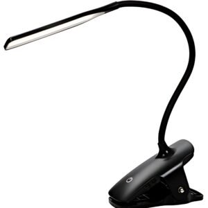 ALBA Lampe de lecture LED rechargeable "LEDCLIP", noir