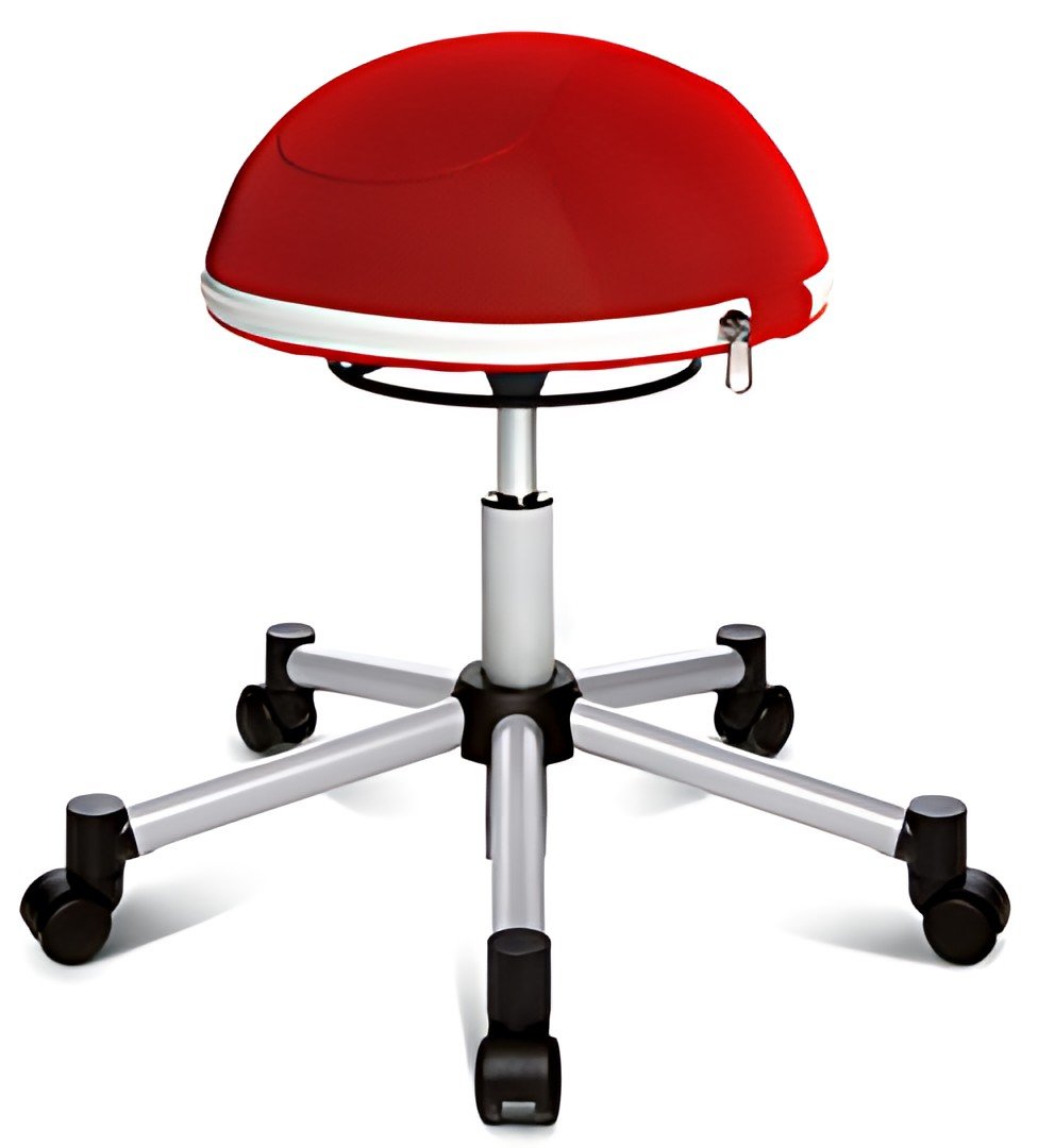 Topstar Tabouret fitness "Sitness Half Ball", rouge