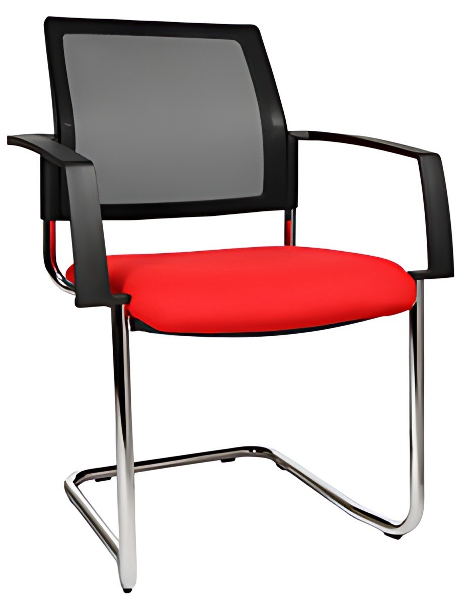 1opstar Chaise de bureau "filet BtoB 20", rouge