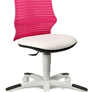 Topstar Chaise de bureau enfant "S'neaker", blanc/rose vif