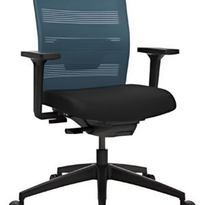 Topstar Chaise de bureau pivotante "Airwork", noir/pétrole