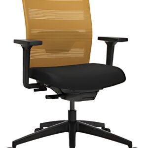 Topstar Chaise de bureau pivotante "Airwork", noir/ocre