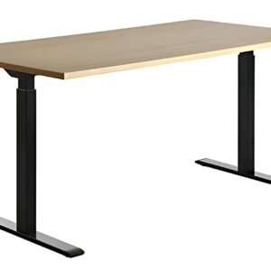Topstar Bureau réglable en hauteur, (L)1.200 mm, noir/érable
