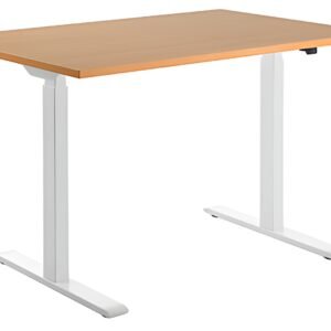 Topstar Bureau réglable en hauteur, (L)1.600 mm, blanc/hêtre