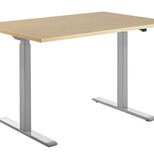 Topstar Bureau réglable en hauteur, (L)1.200 mm, gris/érable