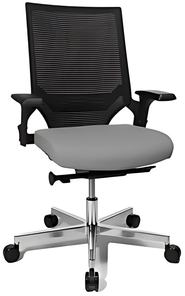 Topstar Chaise de bureau pivotante "T300", gris clair / noir