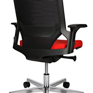 Topstar Chaise de bureau pivotante "T300", rouge / noir