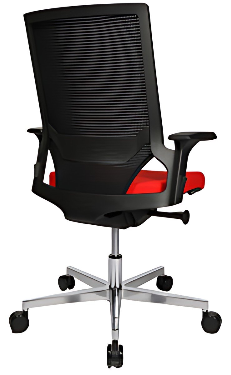 Topstar Chaise de bureau pivotante "T300", rouge / noir