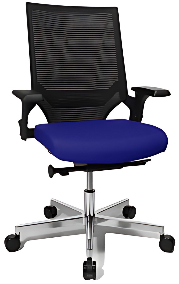 Topstar Chaise de bureau pivotante "T300", bleu / noir