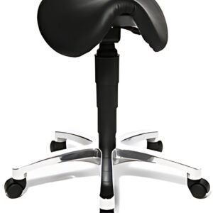 Topstar Tabouret "Bonanza", cuir véritable, noir