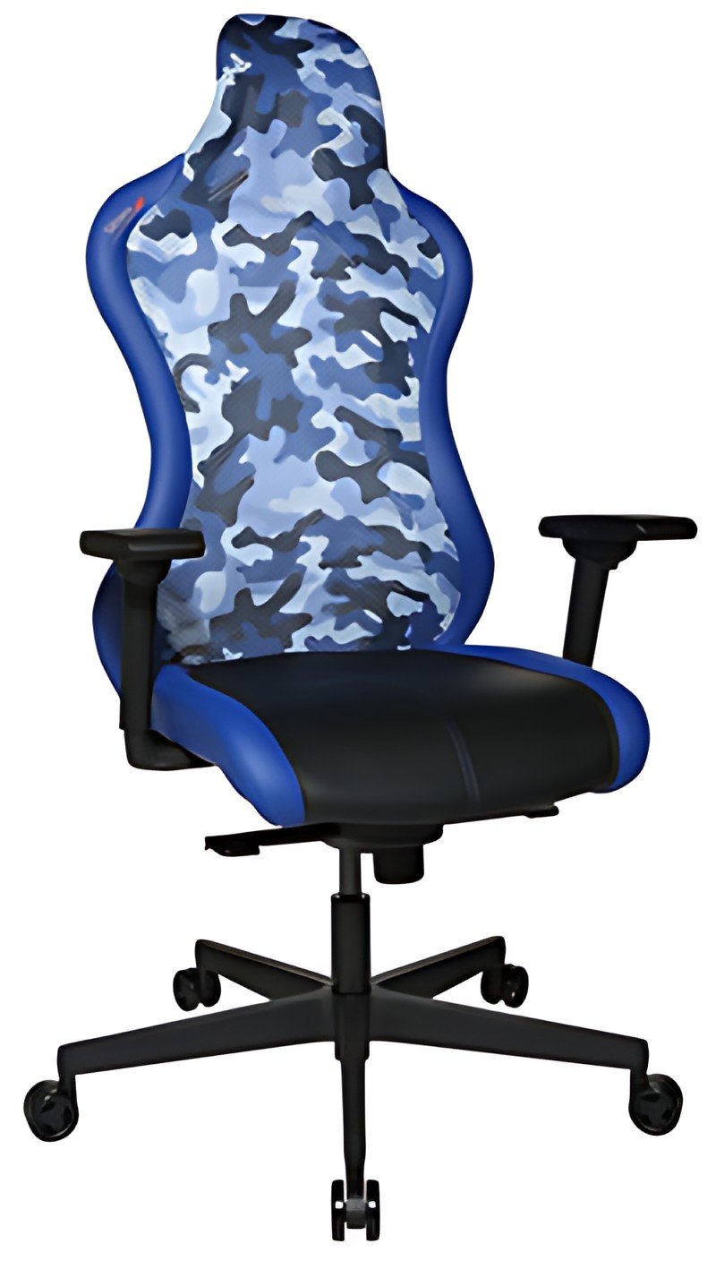 Topstar Chaise de bureau "Sitness RS Sport Plus", noir/bleu