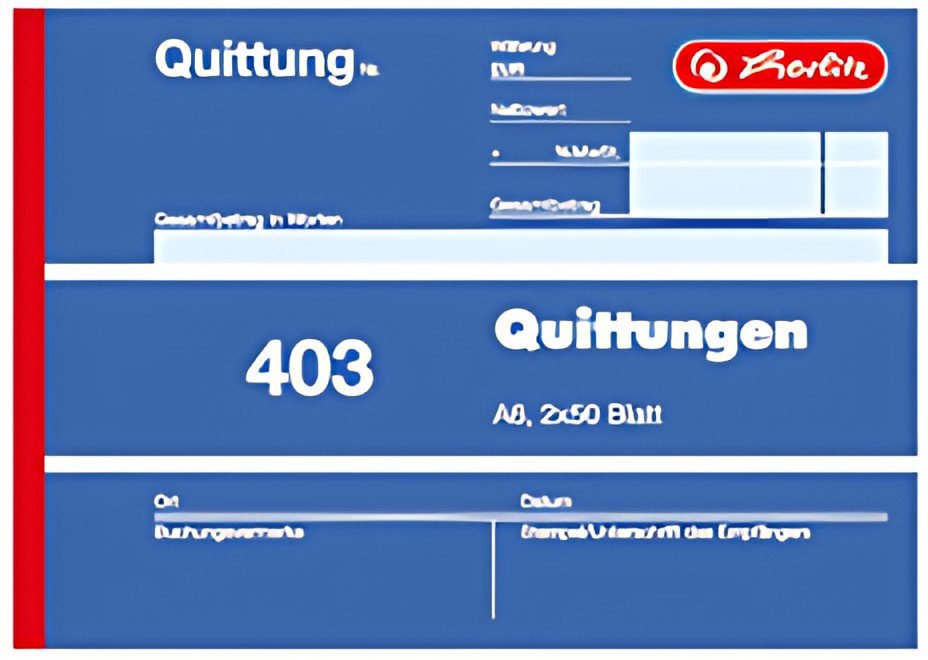 Carnet de formulaires Herlitz "Reçu 402", DIN A6, 2 x 40 feuilles