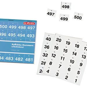 herlitz Numéro autocollant, adhésif, numéroté 1-500