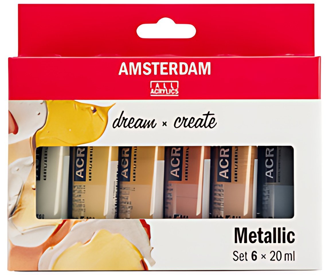 ROYAL TALENS Peinture acrylique AMSTERDAM Metallic, 6x 20 ml