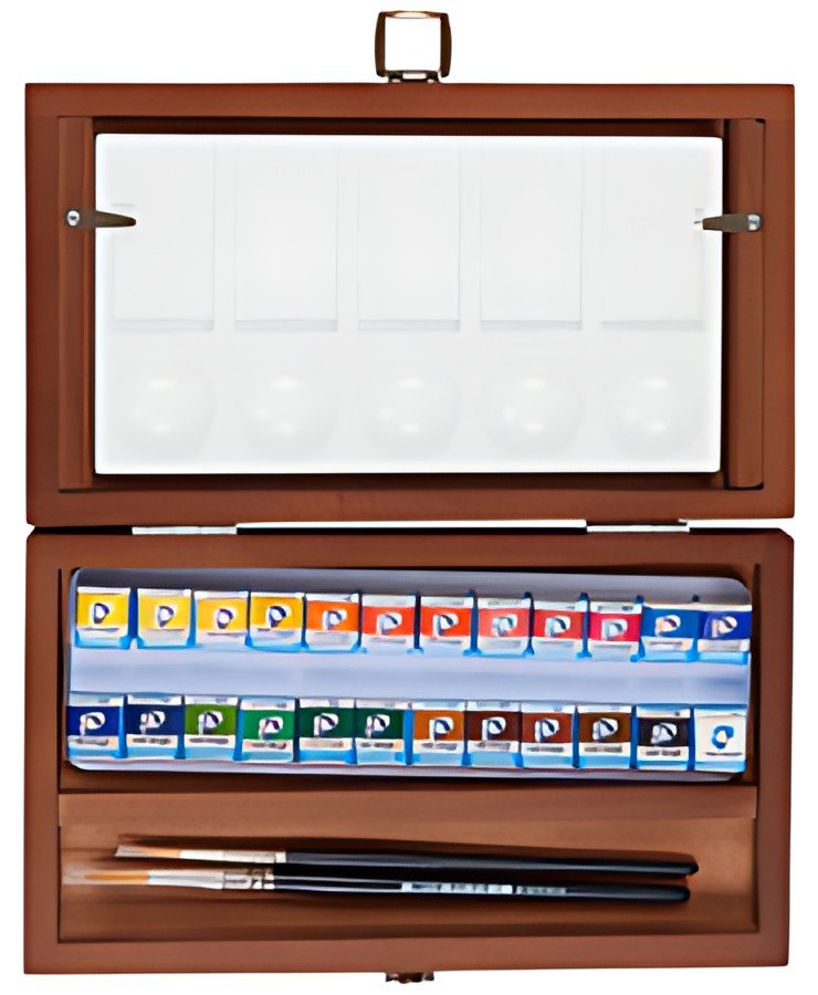 ROYAL TALENS Coffret en bois aquarelle Van Gogh, set de 24
