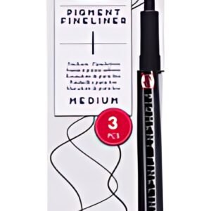 ROYAL TALENS Feutre Pigment Fineliner Medium, set de 3, noir