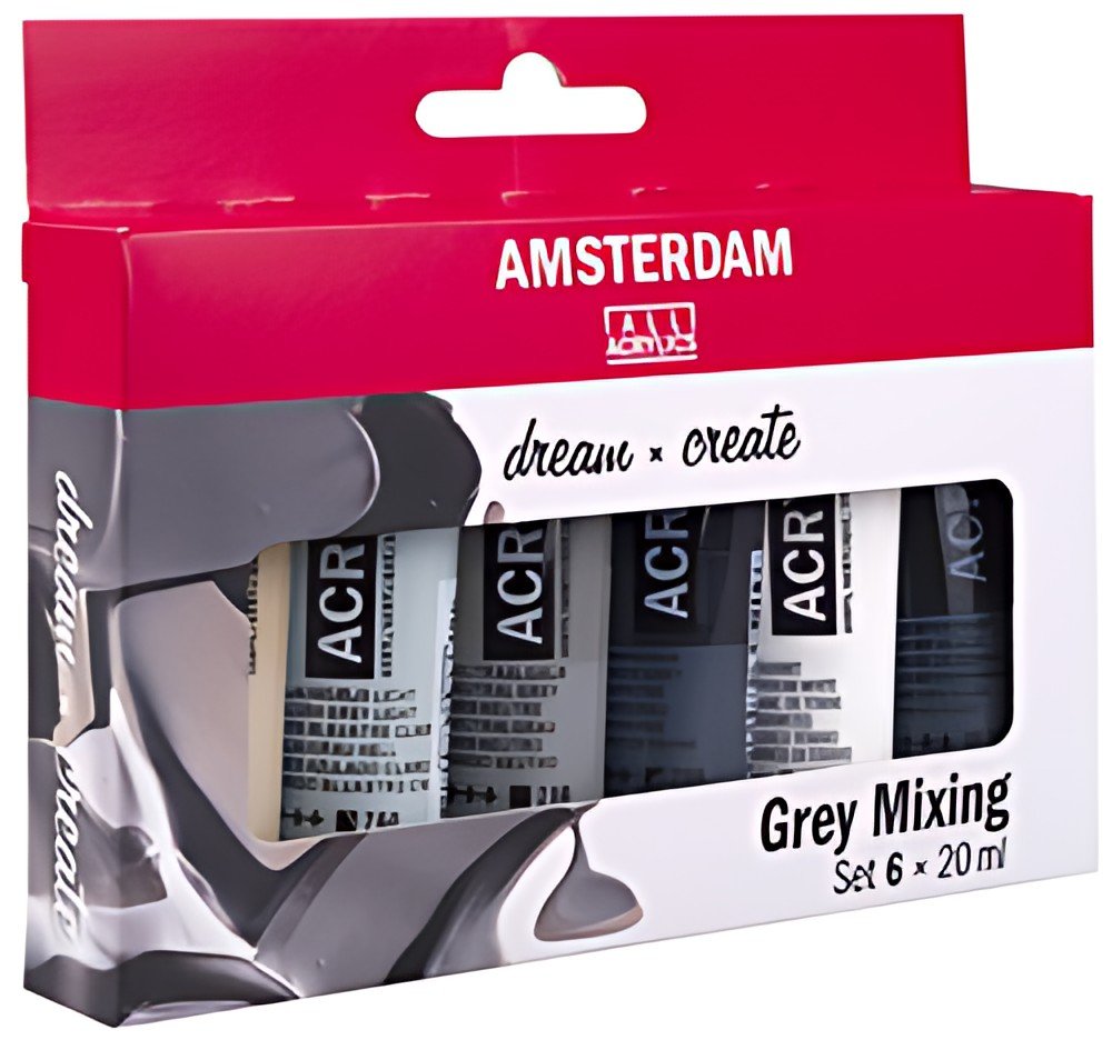 ROYAL TALENS Peinture acrylique AMSTERDAM, set de gris