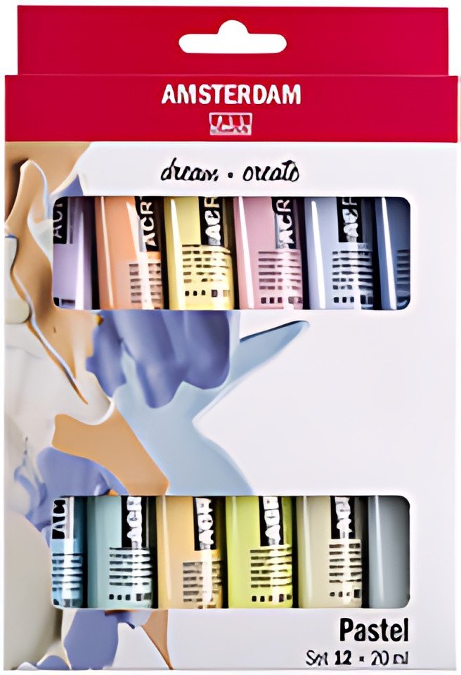 ROYAL TALENS Peinture acrylique AMSTERDAM Pastel, 12 x 20 ml
