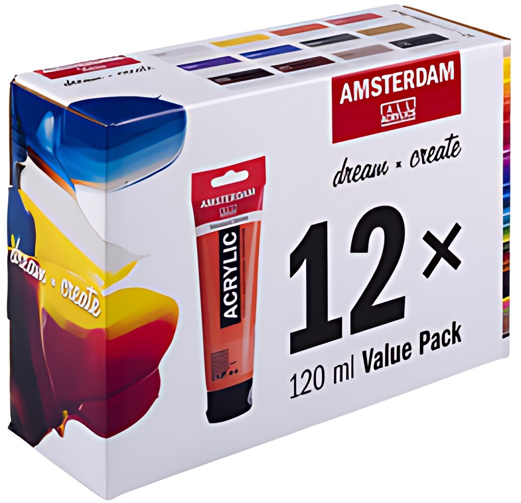 ROYAL TALENS Peinture acrylique AMSTERDAM, 12x 120 ml