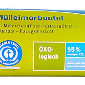 Secolan Sac poubelle, 60 litres, sans fermeture, vert/noir