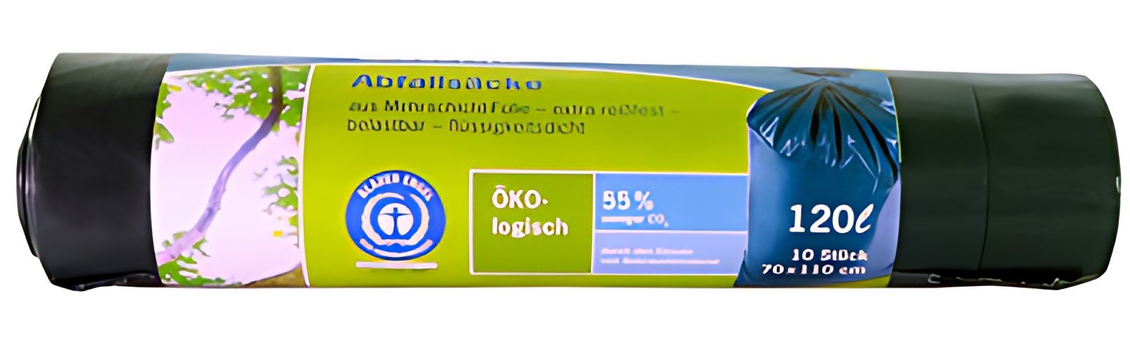 Secolan Sac poubelle, 120 litres, bleu/noir