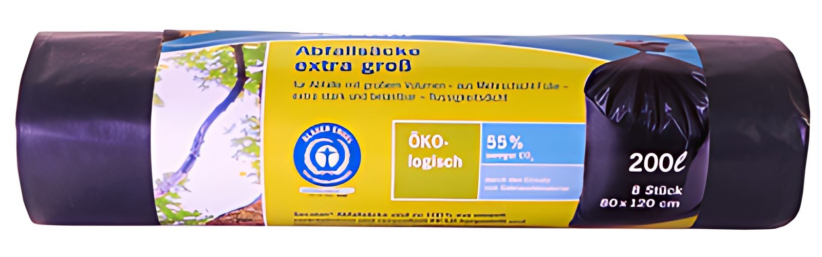 Secolan Sac poubelle, extra grand, noir, 200 litres