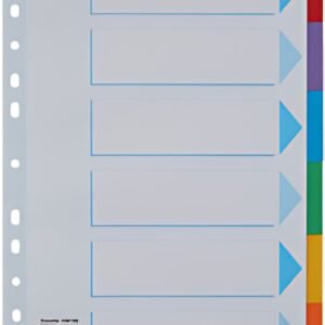 Esselte Intercalaires en carton, uni, A4, 6 touches