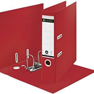 LEITZ Classeur Recycle, 180 degrés, 80 mm, rouge