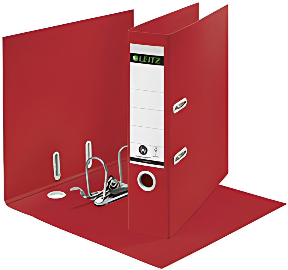 LEITZ Classeur Recycle, 180 degrés, 80 mm, rouge