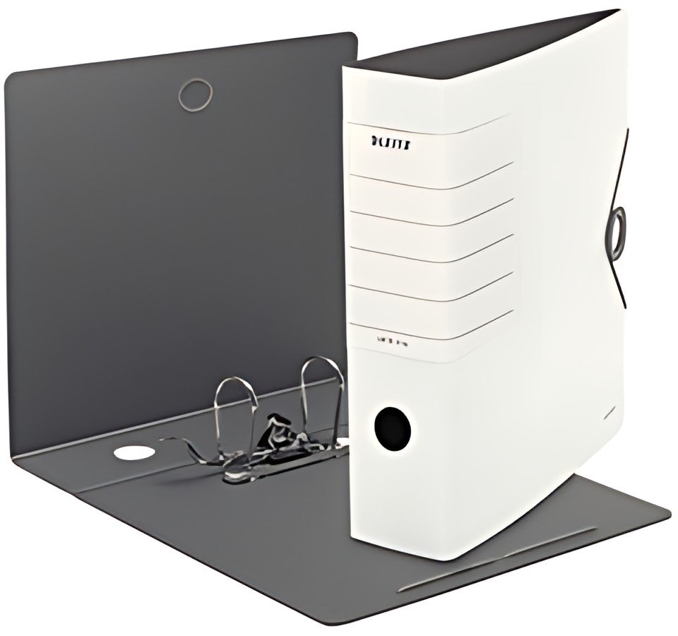 LEITZ Classeur Solide, 180 degrés, 82 mm, blanc