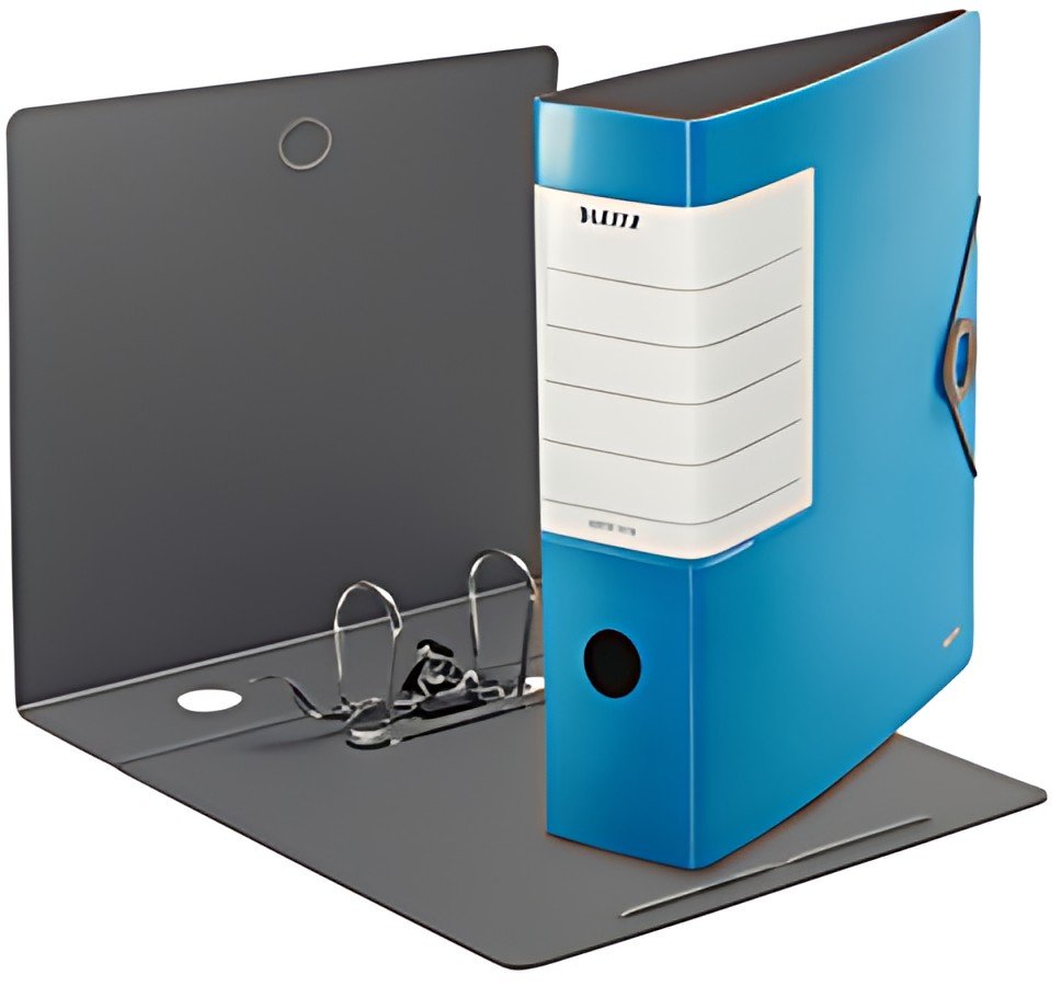 LEITZ Classeur Solide, 180 degrés, 82 mm, bleu clair