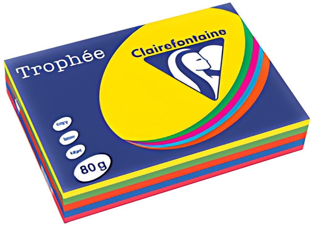 Clairefontaine Papier universel Trophée, A4, assorti intense