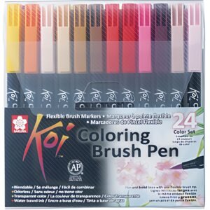 SAKURA Stylo pinceau Koi Coloring Brush, étui de 24