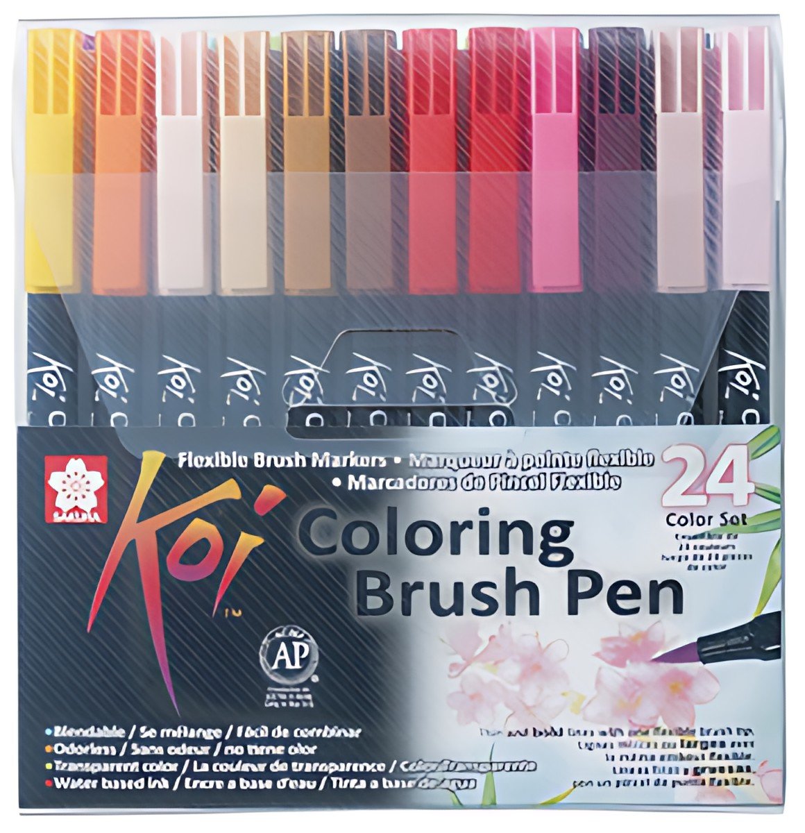 SAKURA Stylo pinceau Koi Coloring Brush, étui de 24