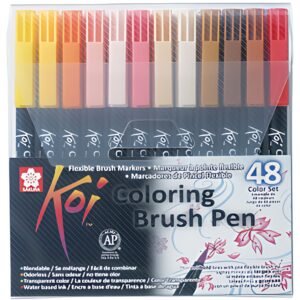 SAKURA Stylo pinceau Koi Coloring Brush, étui de 48