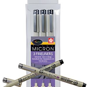 SAKURA Feutre PIGMA MICRON, étui de 3, noir