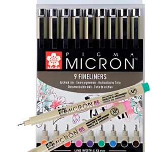 SAKURA Stylo feutre PIGMA MICRON 05, étui de 9