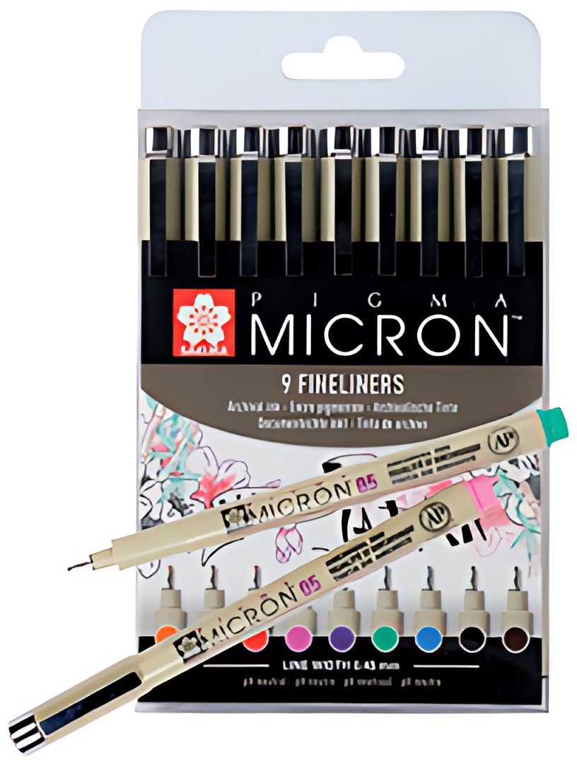 SAKURA Stylo feutre PIGMA MICRON 05, étui de 9